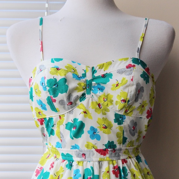 American Eagle Outfitters Multicolor Floral Dress Size 0 - Picture 4 of 5